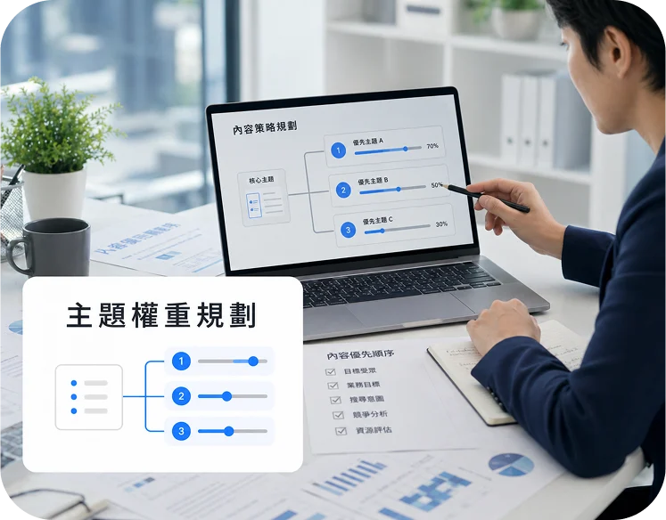 主題權重與知識網絡